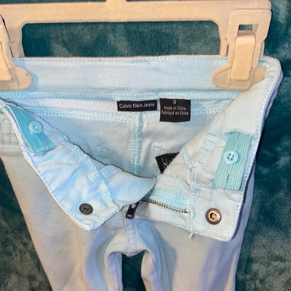 BUNDLE DISCOUNTS! sz 3 Calvin Klein Jeans stretchy light blue toddler sizeable - Picture 6 of 8